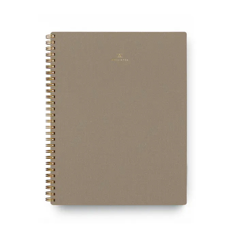 Taupe Lined Notebook-Becket Hitch