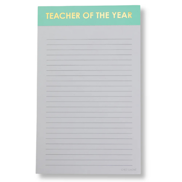 Teacher Of The Year Notepad-Becket Hitch