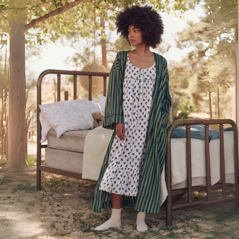 The Seaside Stripe Robe - becket hitch