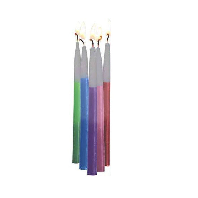 Tricolor Dripless Hanukkah Candles-Becket Hitch