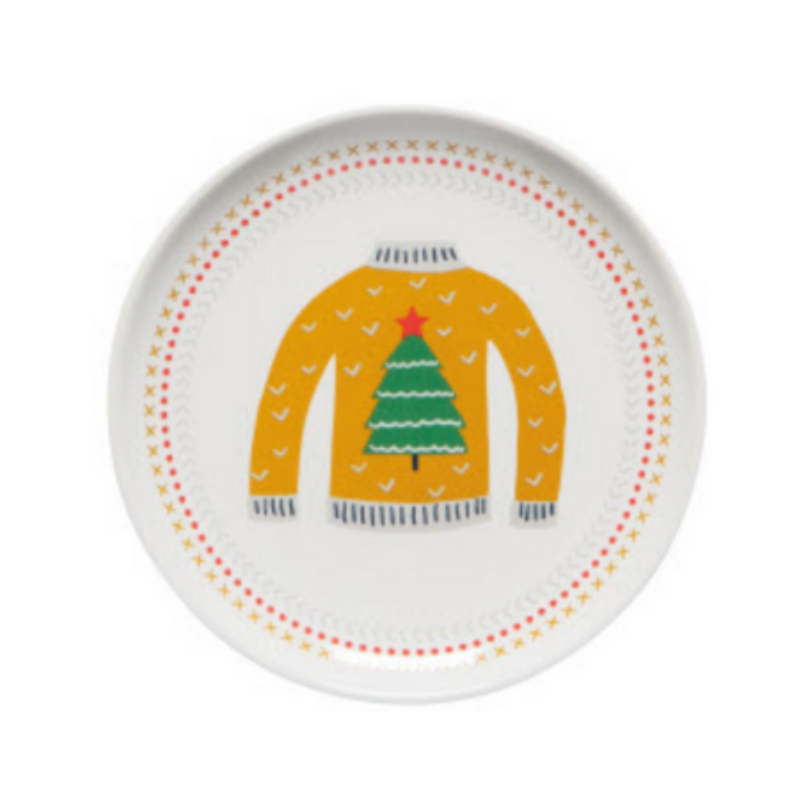 Ugly Christmas Sweater Appetizer Plate-Becket Hitch