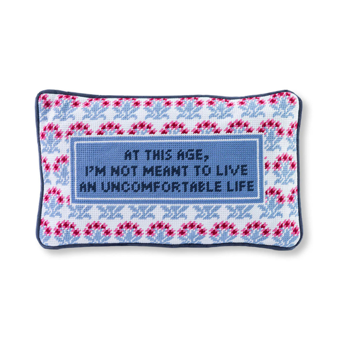 Uncomfortable Needlepoint Pillow - Becket Hitch