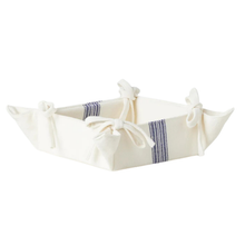 Load image into Gallery viewer, Vintage Navy Blue Stripe Napkin Tray -    Becket Hitch
