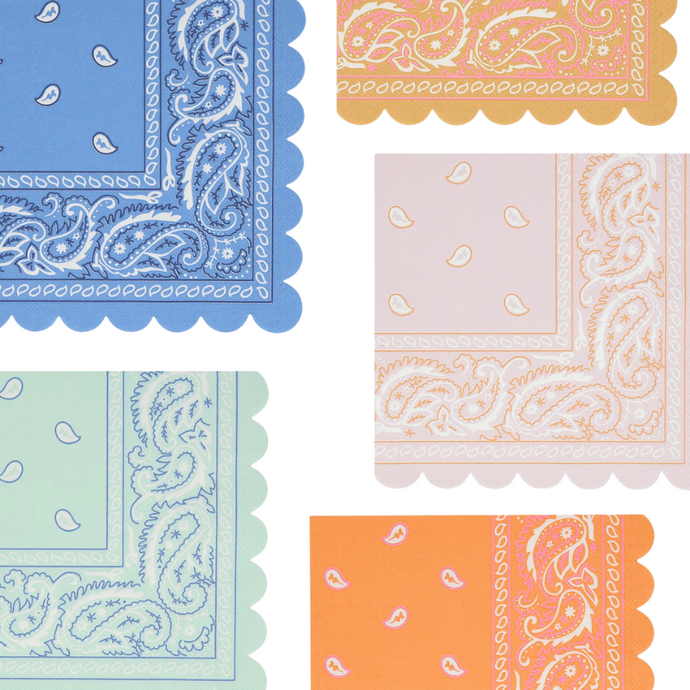 Western Bandana Large Napkins-Becket Hitch