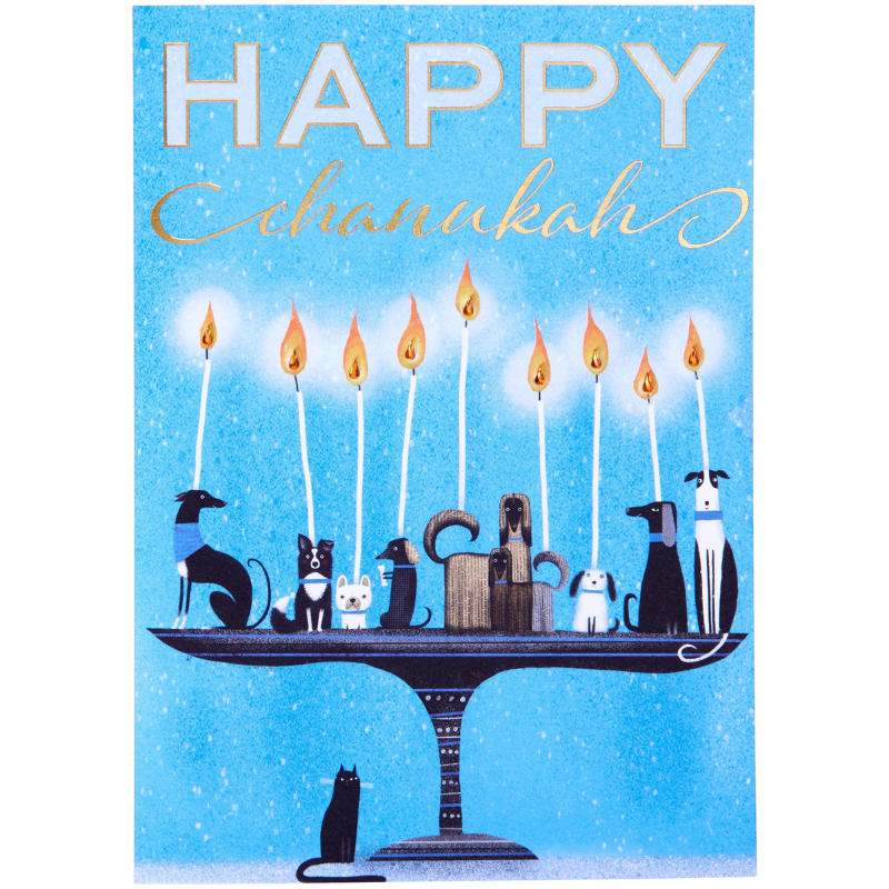 Whimsical Dog Menorah-Becket Hitch