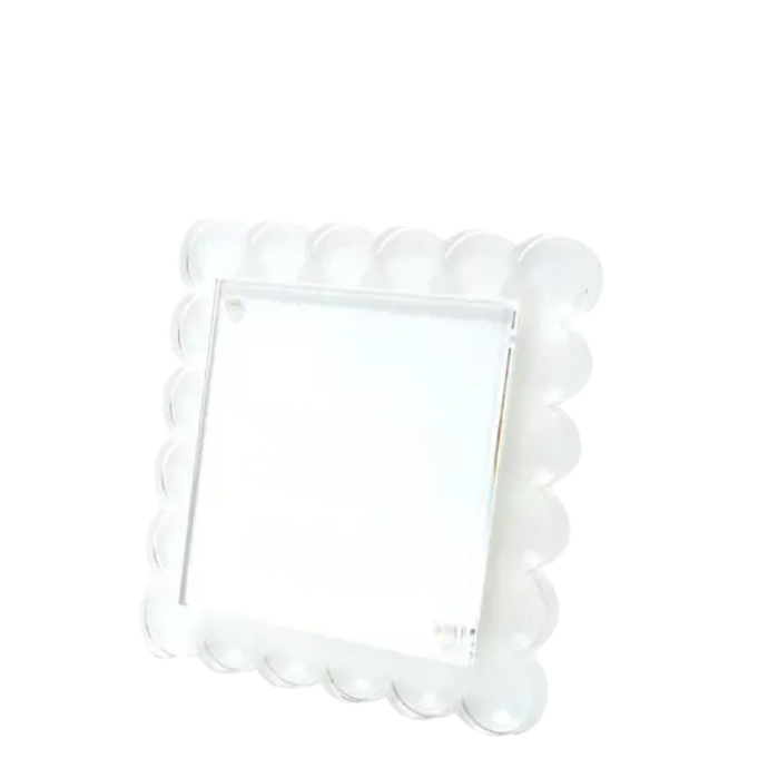 White Square Scallop Frame - Becket Hitch