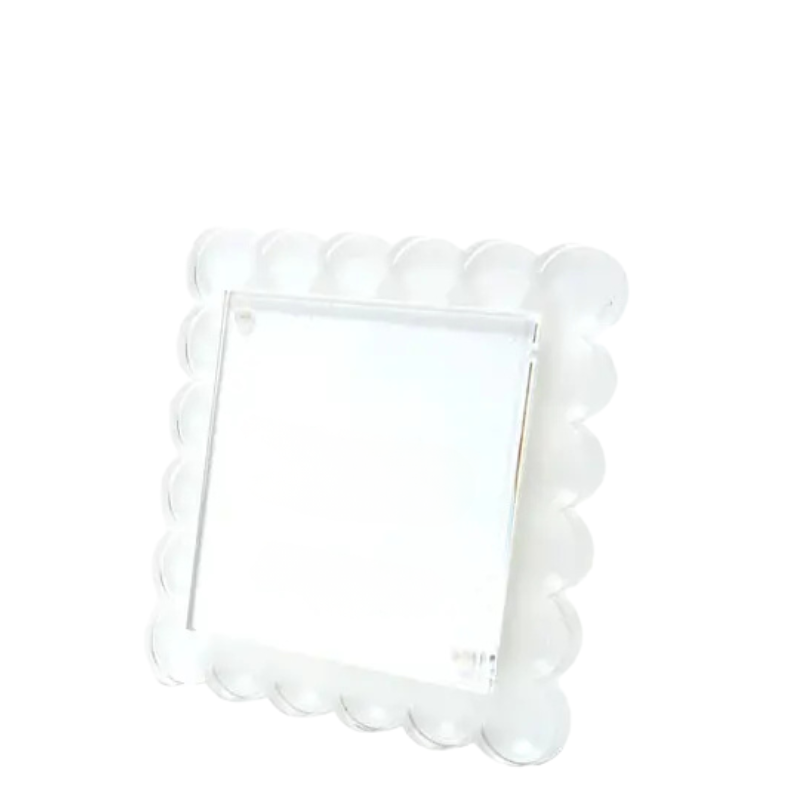 White Square Scallop Frame - Becket Hitch