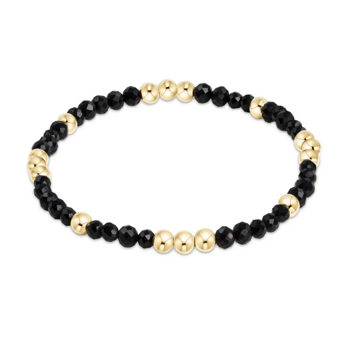 Worthy Pattern 3mm Bracelet Faceted Onyx-Becket Hitch