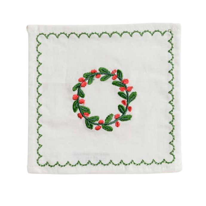 Wreath Cocktail Napkin Set-Becket Hitch