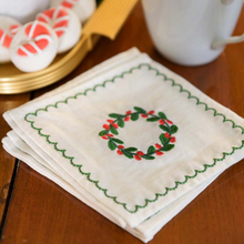 Load image into Gallery viewer, Wreath Cocktail Napkin Set-Becket Hitch
