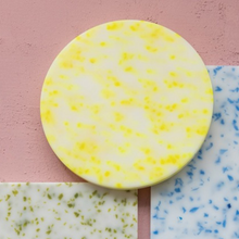 Load image into Gallery viewer, Yellow Round Confetti Cutting Board - Becket Hitch
