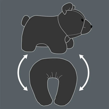 Load image into Gallery viewer, Zip and Flip Bear Head Rest Black - Becket Hitch
