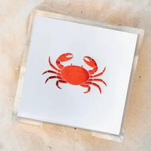 Load image into Gallery viewer, Crab Cocktail Napkin Hostess Set - Becket Hitch
