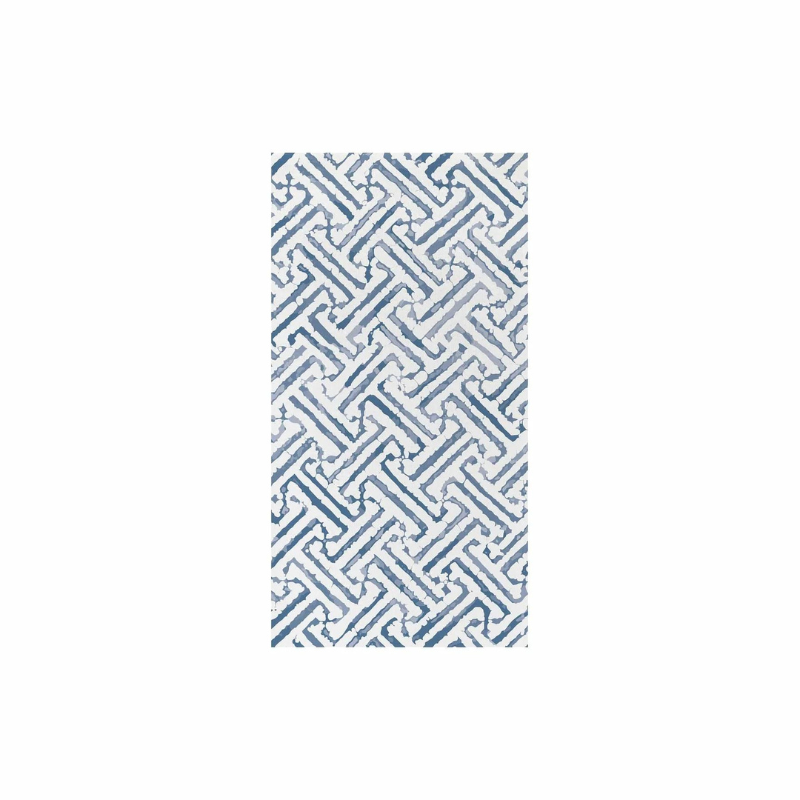 Greek Key Blue Guest Towels-Becket Hitch