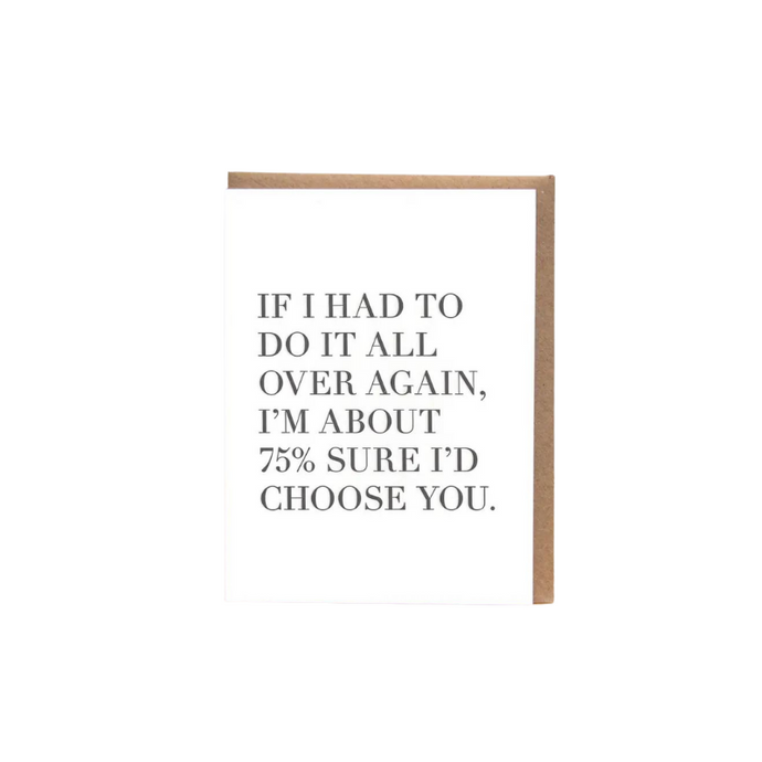 75% Sure Greeting Card - Becket Hitch