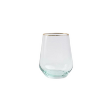 Load image into Gallery viewer, Rainbow Stemless Wine Glass teal - Becket Hitch
