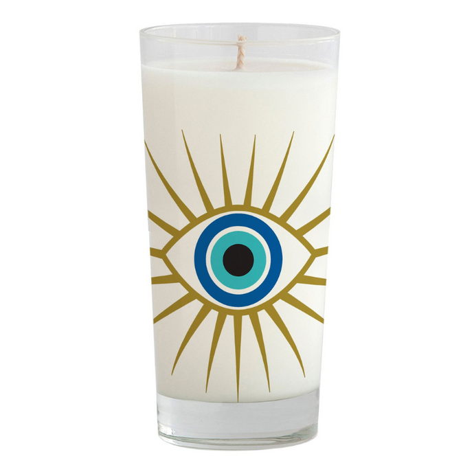 Evil Eye Drinking Glass Candle - Becket Hitch