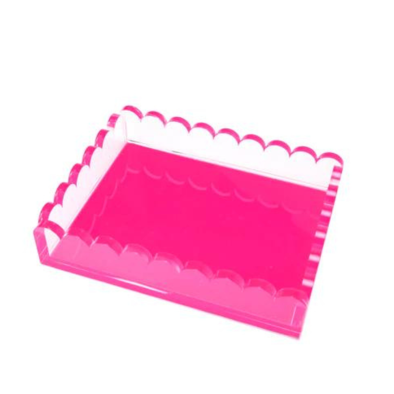 Pink Scallop Tray