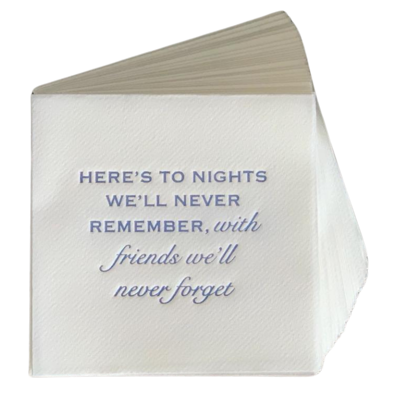Here's to Nights...with Friends Cocktail Napkins - Becket Hitch