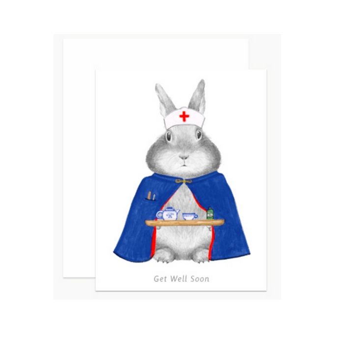 Nurse Bunny Get Well Card - Becket Hitch