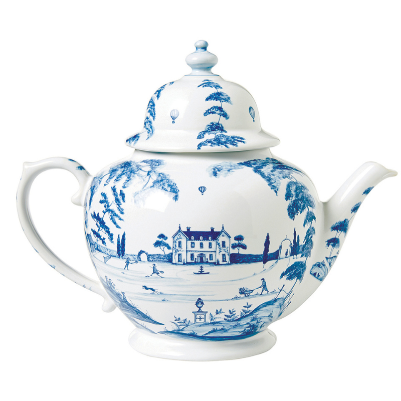Country Estate Teapot - Delft Blue - Becket Hitch