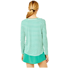 Load image into Gallery viewer, Everyday Long Sleeve in White/Palm Stripe - Becket Hitch
