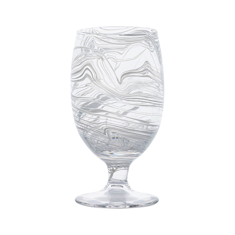 Puro White Marbled Goblet - Becket Hitch