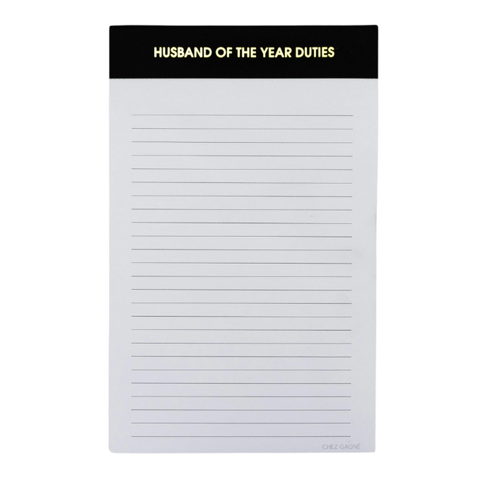 Husband of the Year Duties Notepad - Becket Hitch