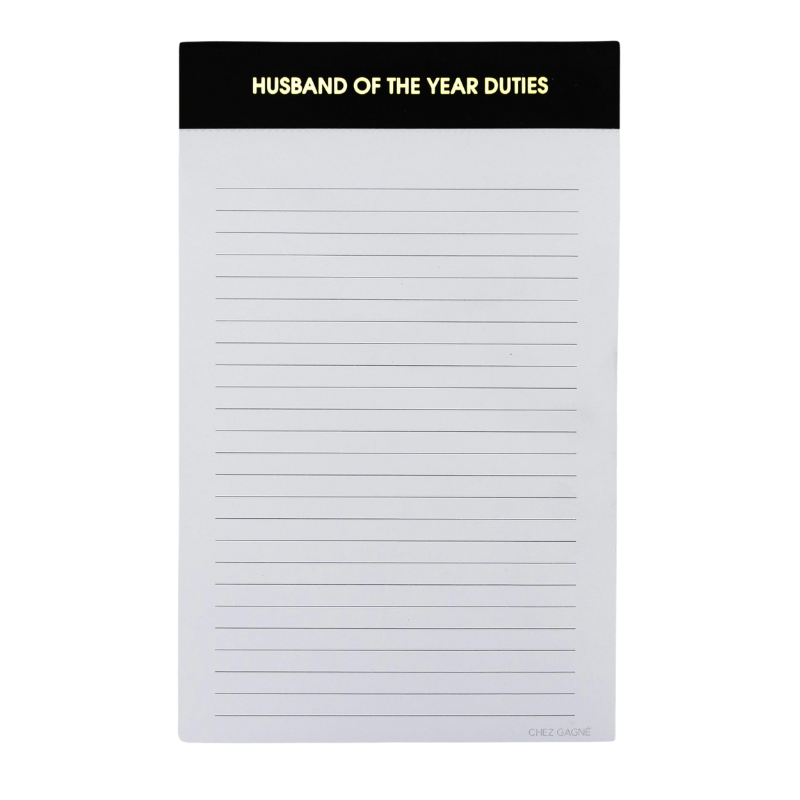 Husband of the Year Duties Notepad - Becket Hitch