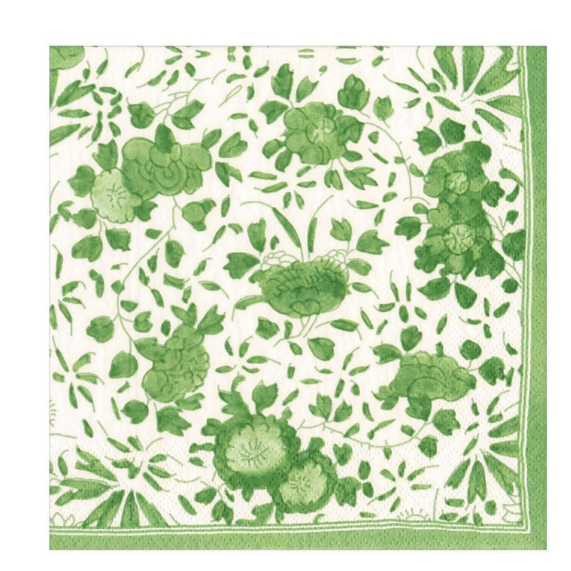 Delft Green Luncheon Napkins - becket hitch
