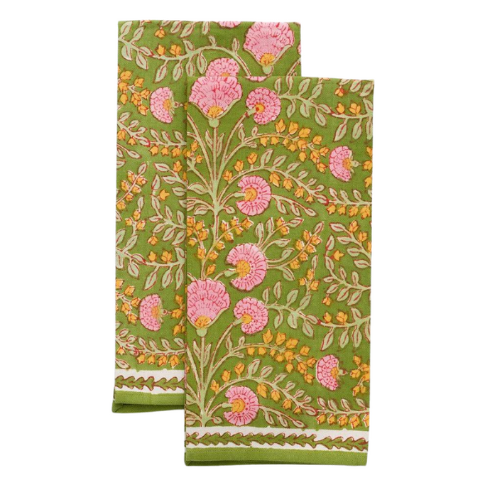 Cactus Flower Fern & Flamingo Tea Towel - Becket Hitch