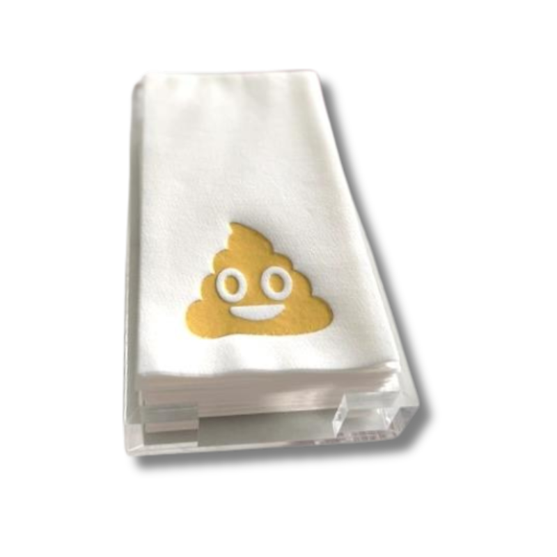 Poop Emoji Guest Towel Hostess Set