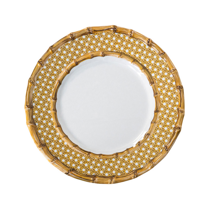 Bamboo Caning Melamine Salad Plate - Becket Hitch
