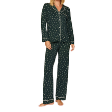 Load image into Gallery viewer, Gisele Printed Long PJ Set Winter Pine/Ivory - Becket Hitch
