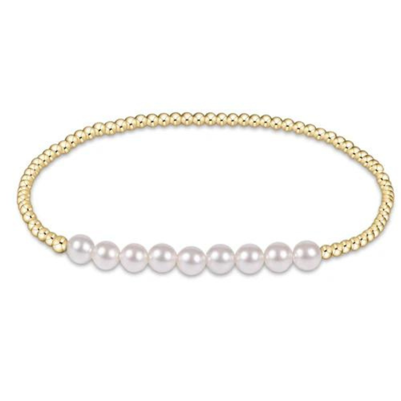 Classic Gold Bliss 2.5mm Bracelet 5mm Pearl - becket hitch
