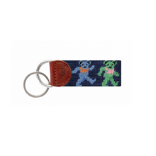 Load image into Gallery viewer, Dancing Bears Needlepoint Key Fob
