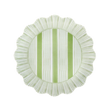 Load image into Gallery viewer, Cabana Stripe Melamine Dessert/Salad Plate Seagrass
