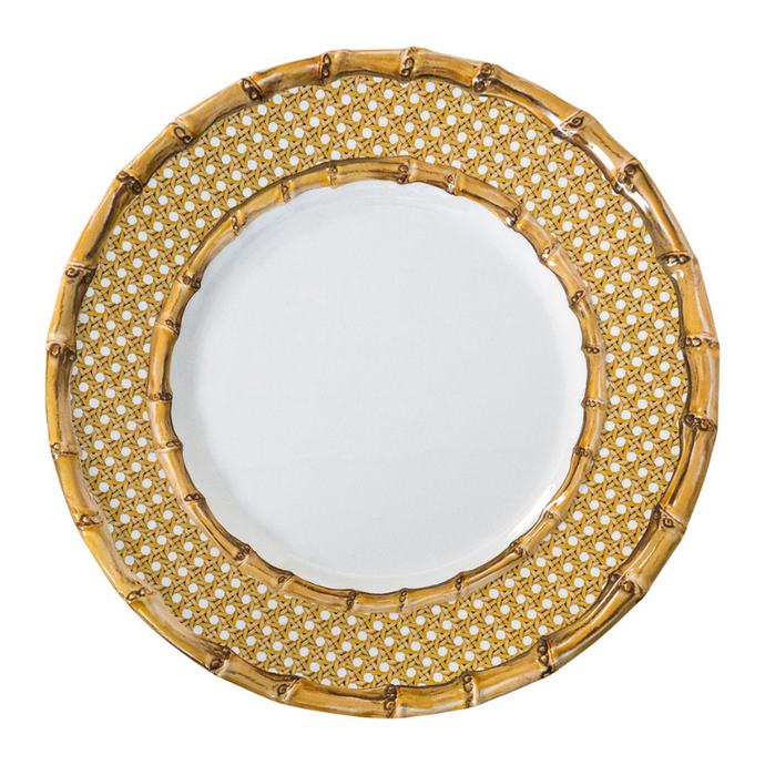 Bamboo Caning Melamine Dinner Plate - Becket Hitch