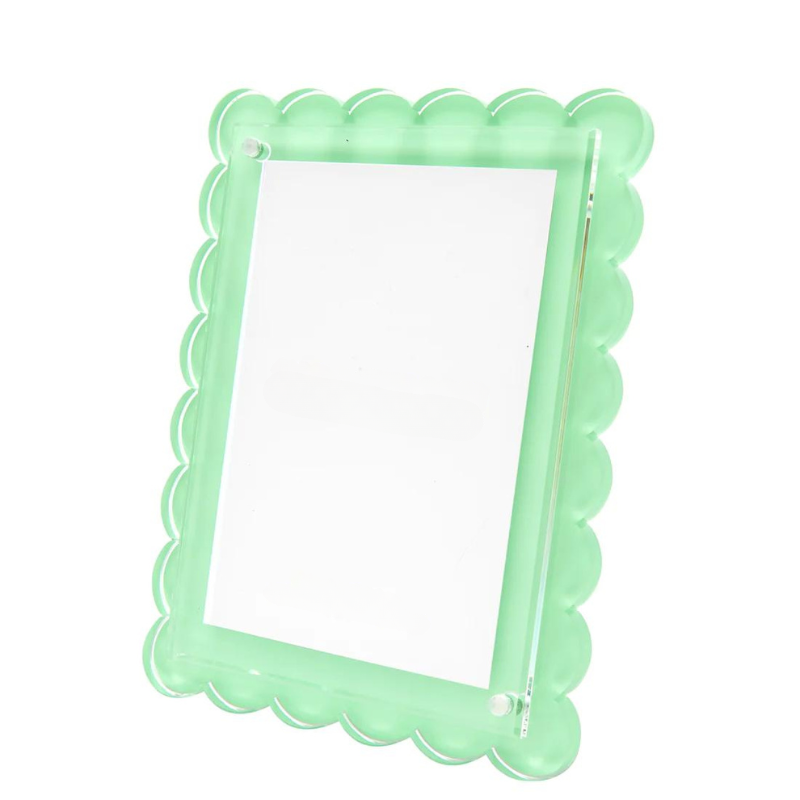 Pastel Green Scallop Frame