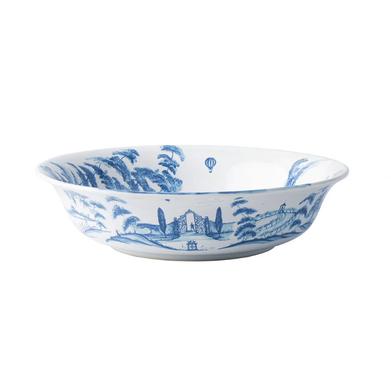 Country Estate Serving Bowl 13 in. - Delft Blue - Becket Hitch