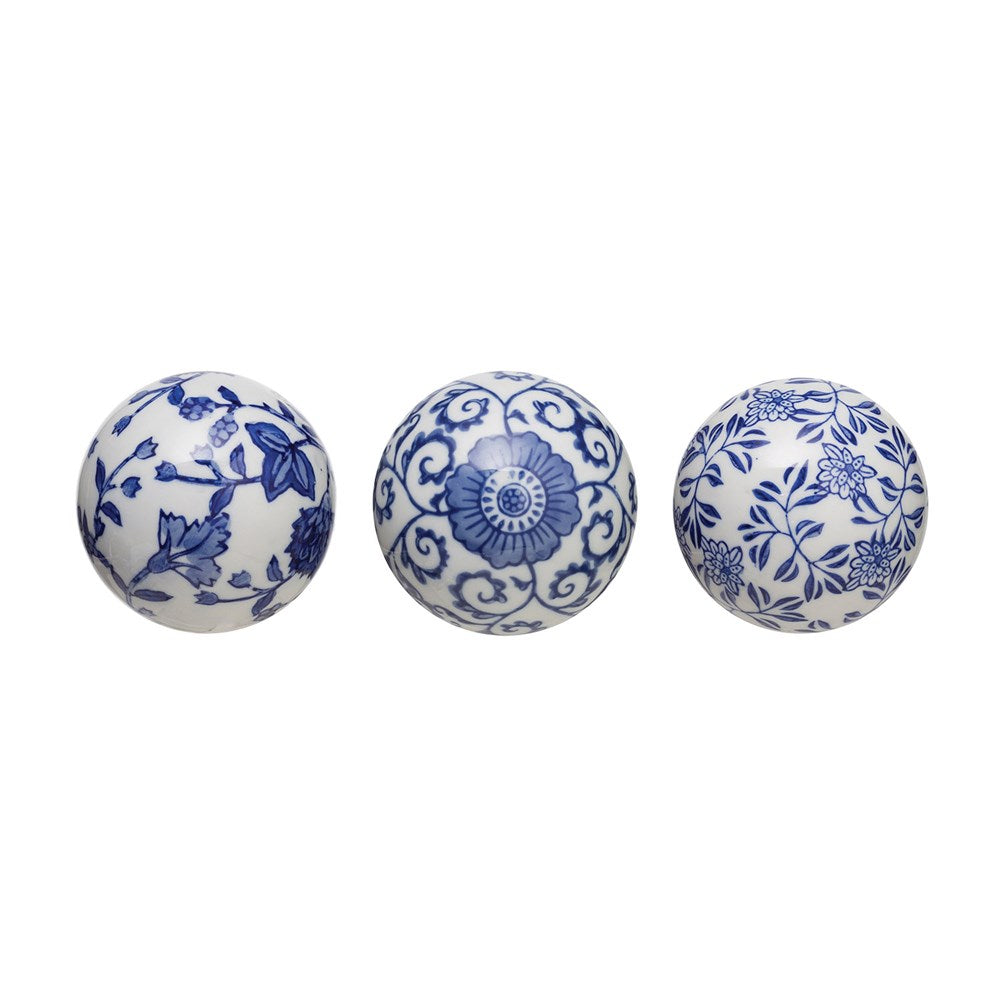Blue and White Spheres