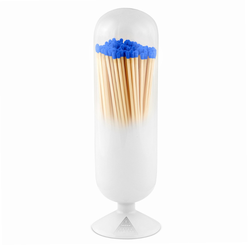 Cloud Blue Tips Fireplace Match Cloche