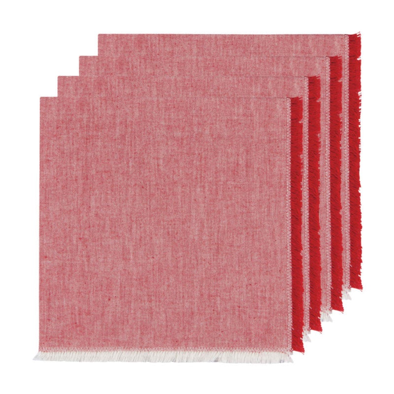 Red Chambray Heirloom Napkins