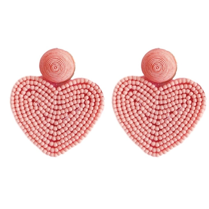 Pink Heart Earrings - Becket Hitch