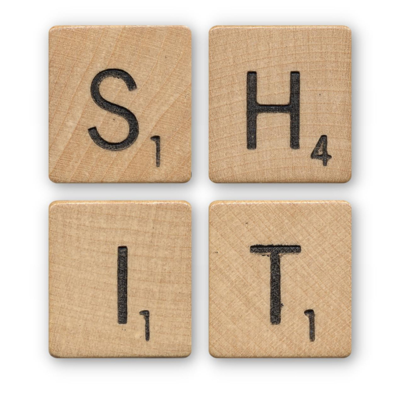 Shit Scrabble Tiles Coaster Set
