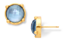 Load image into Gallery viewer, Honey Stud in Iridescent Chalcedony Blue
