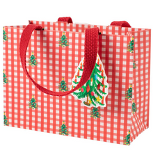 Load image into Gallery viewer, Christmas Tree Gingham Gift Bag - Becket Hitch
