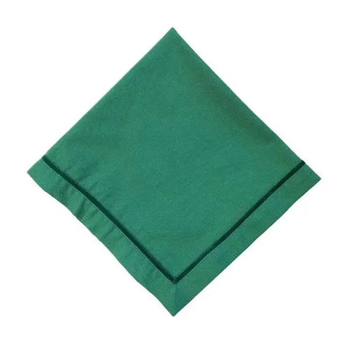 Velvet Trim Evergreen Napkin - Becket Hitch