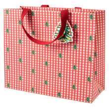 Load image into Gallery viewer, Christmas Tree Gingham Gift Bag
