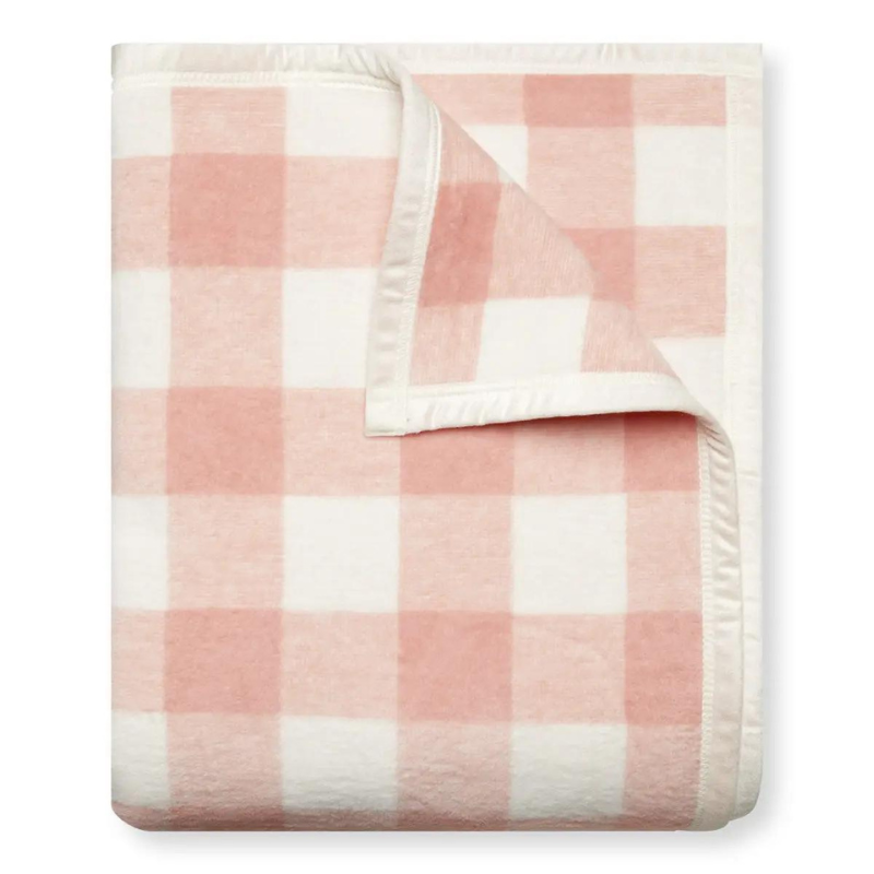 Classic Gingham Pink Blanket